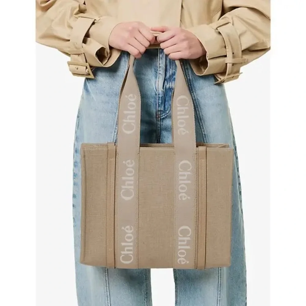 NWT CHLOÉ Medium Woody Tote Bag in Boyish Brown - Picture 3 of 12